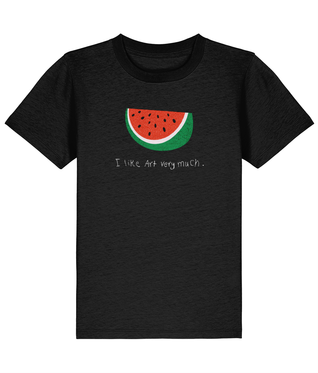 I like Art very much. - Palestine Half Watermelon - KIDS T-shirt