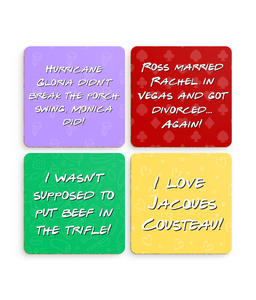 Friends Themed Coasters - Pack of 4