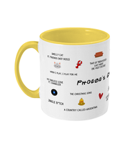 Load image into Gallery viewer, Phoebe&#39;s Greatest Hits - Friends - Two-Toned Mug
