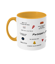 Load image into Gallery viewer, Phoebe&#39;s Greatest Hits - Friends - Two-Toned Mug
