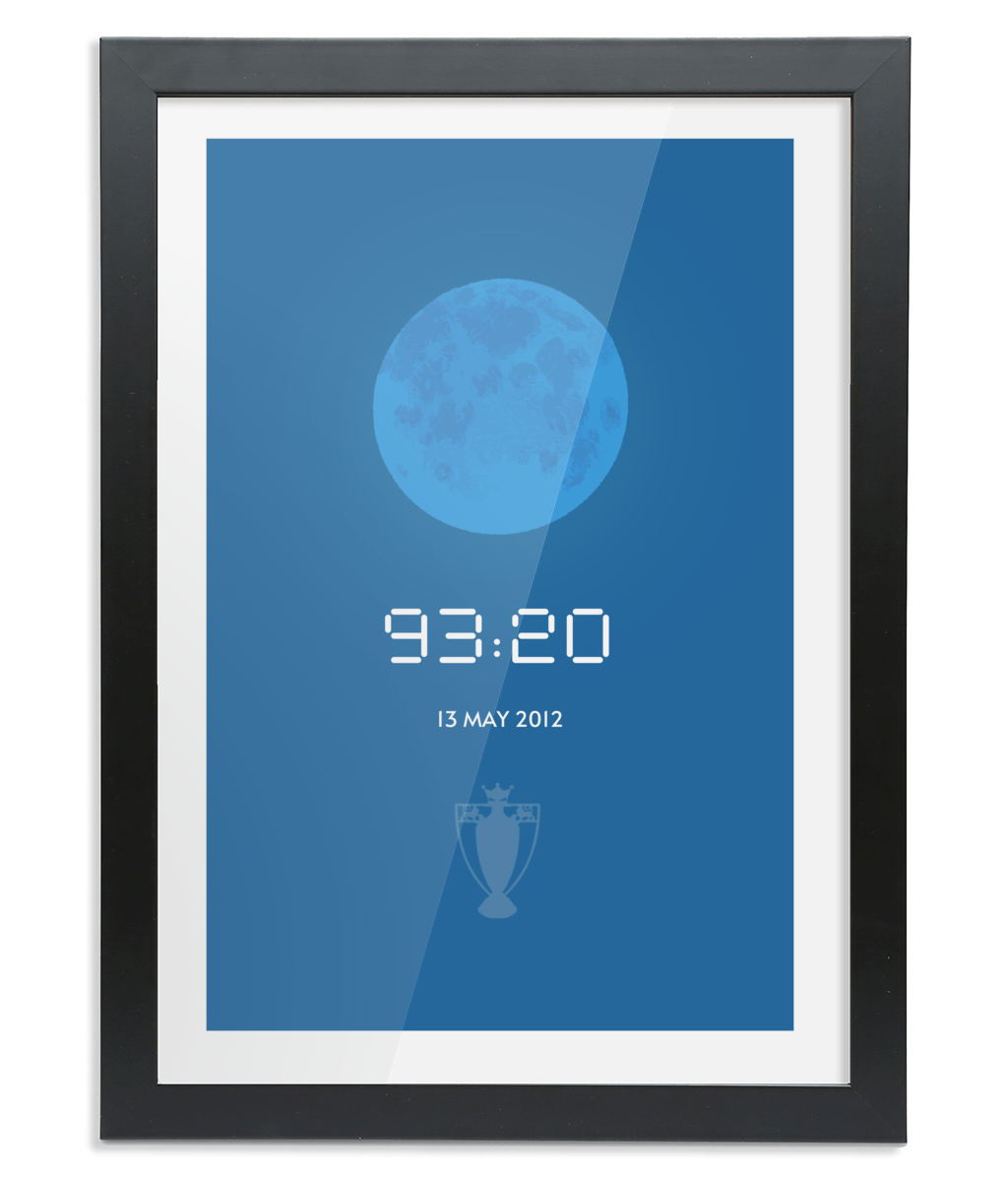 93:20 Manchester City - Framed A3 Art Print