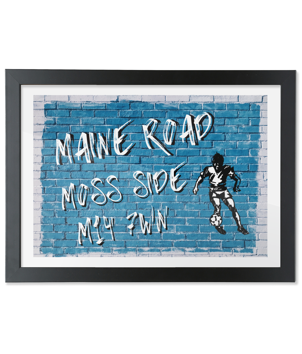 Maine Road Manchester City Framed A3 Art Print