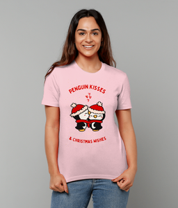 Penguin Kisses & Christmas Wishes - Unisex T-Shirt