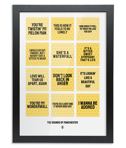 The Sounds of Manchester - Framed A3 Art Print