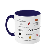 Load image into Gallery viewer, Phoebe&#39;s Greatest Hits - Friends - Two-Toned Mug
