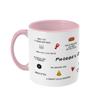 Load image into Gallery viewer, Phoebe&#39;s Greatest Hits - Friends - Two-Toned Mug
