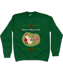 Happy Holidays Santa and Armadillo - Friends - Unisex Jumper