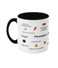 Load image into Gallery viewer, Phoebe&#39;s Greatest Hits - Friends - Two-Toned Mug
